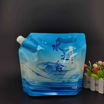供应食品级纯净水液体吸嘴袋 5L吸嘴袋带手提健康水吸嘴袋