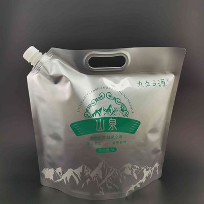 5L10L户外自立手提吸嘴袋纯铝材质便携水袋啤酒袋饮料液体吸嘴包装袋