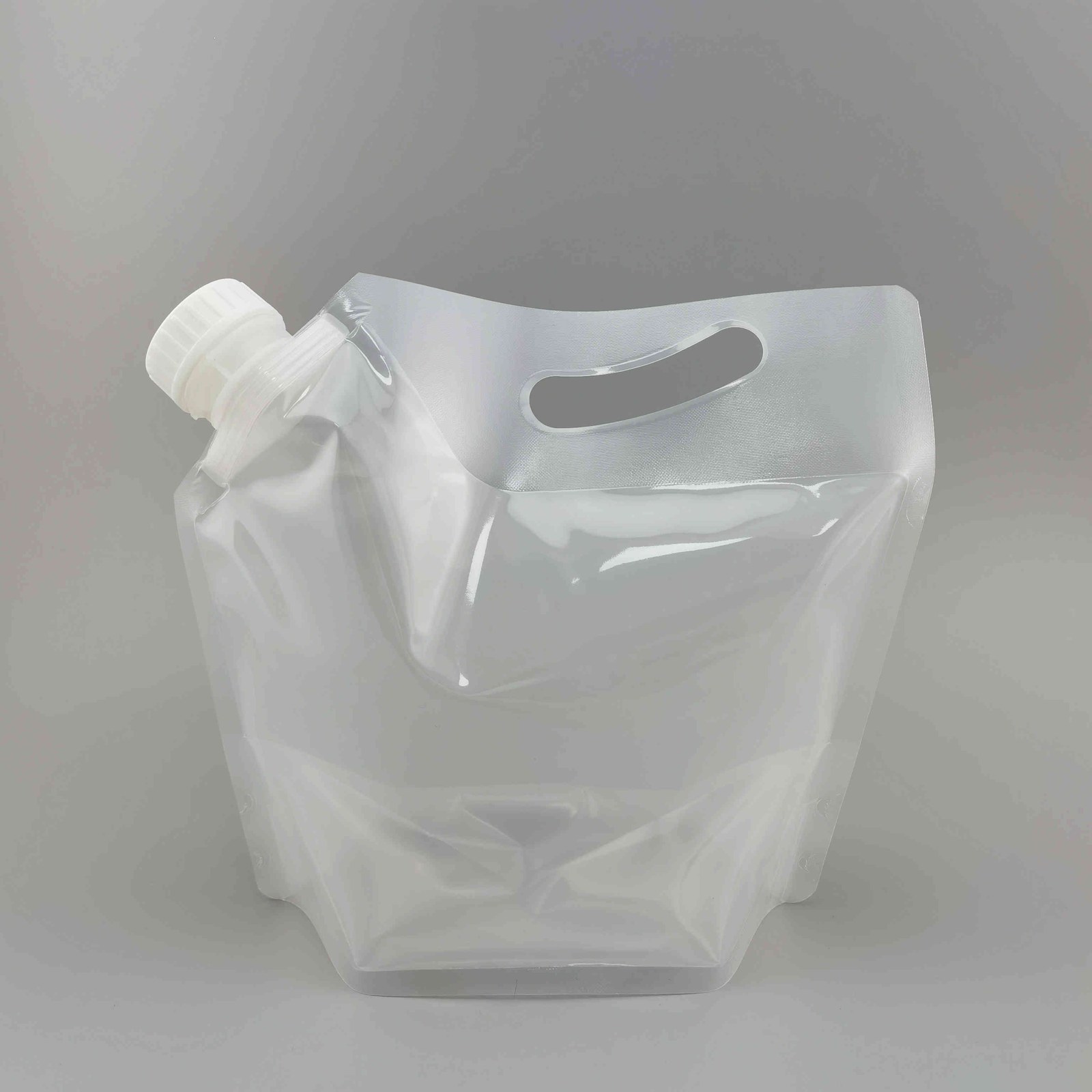 Custom Transparent Stand-up Spout Pouch 5 L with Screw Cap for Liquids