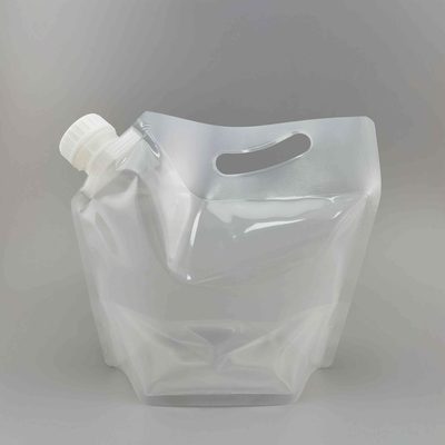 5L透明复合材质通用液体水包装自立吸嘴袋口径大小可定制手提旋盖软包装袋