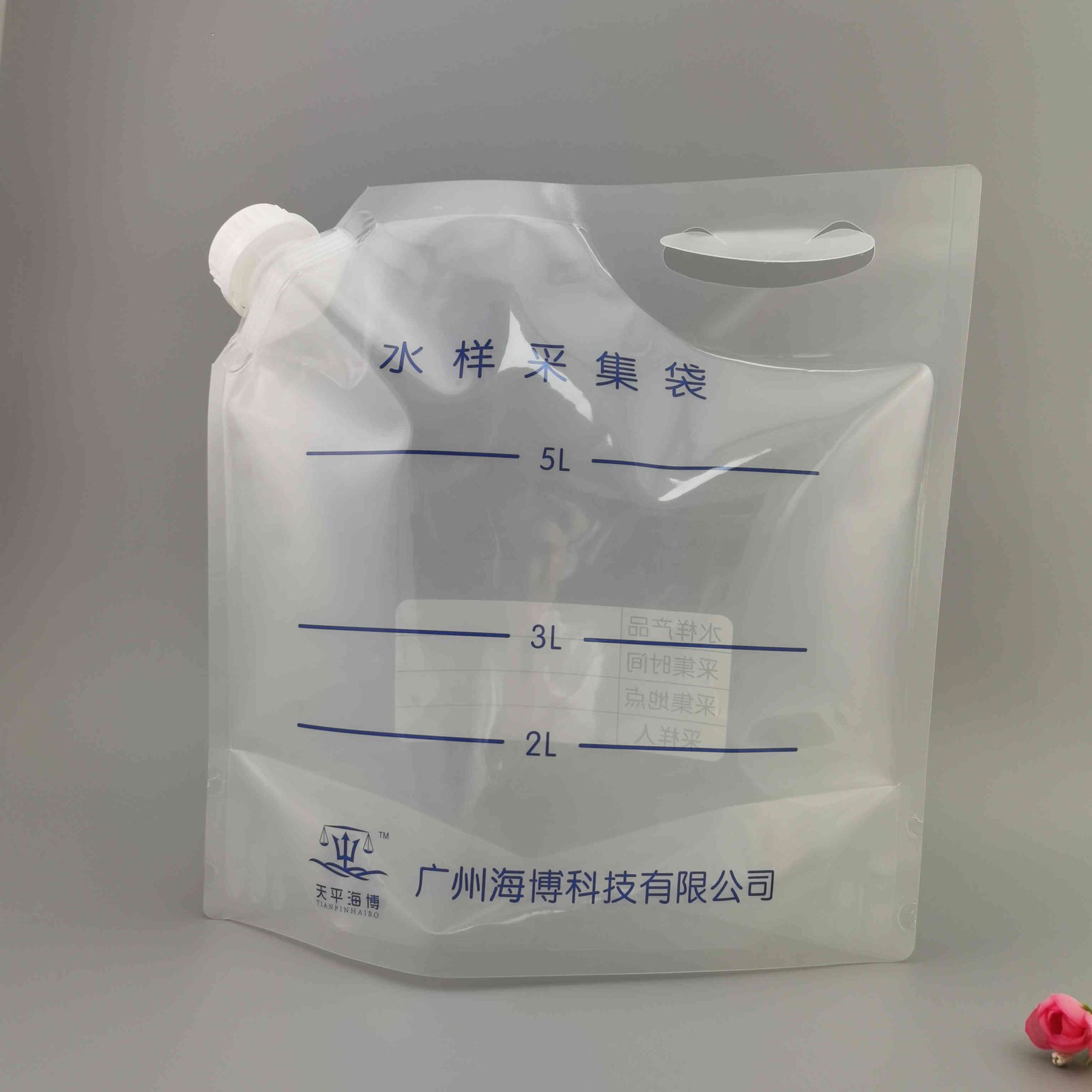 10L液体吸嘴袋水样采集袋口径大小多规格透明自立袋便携水袋食品级可定制logo