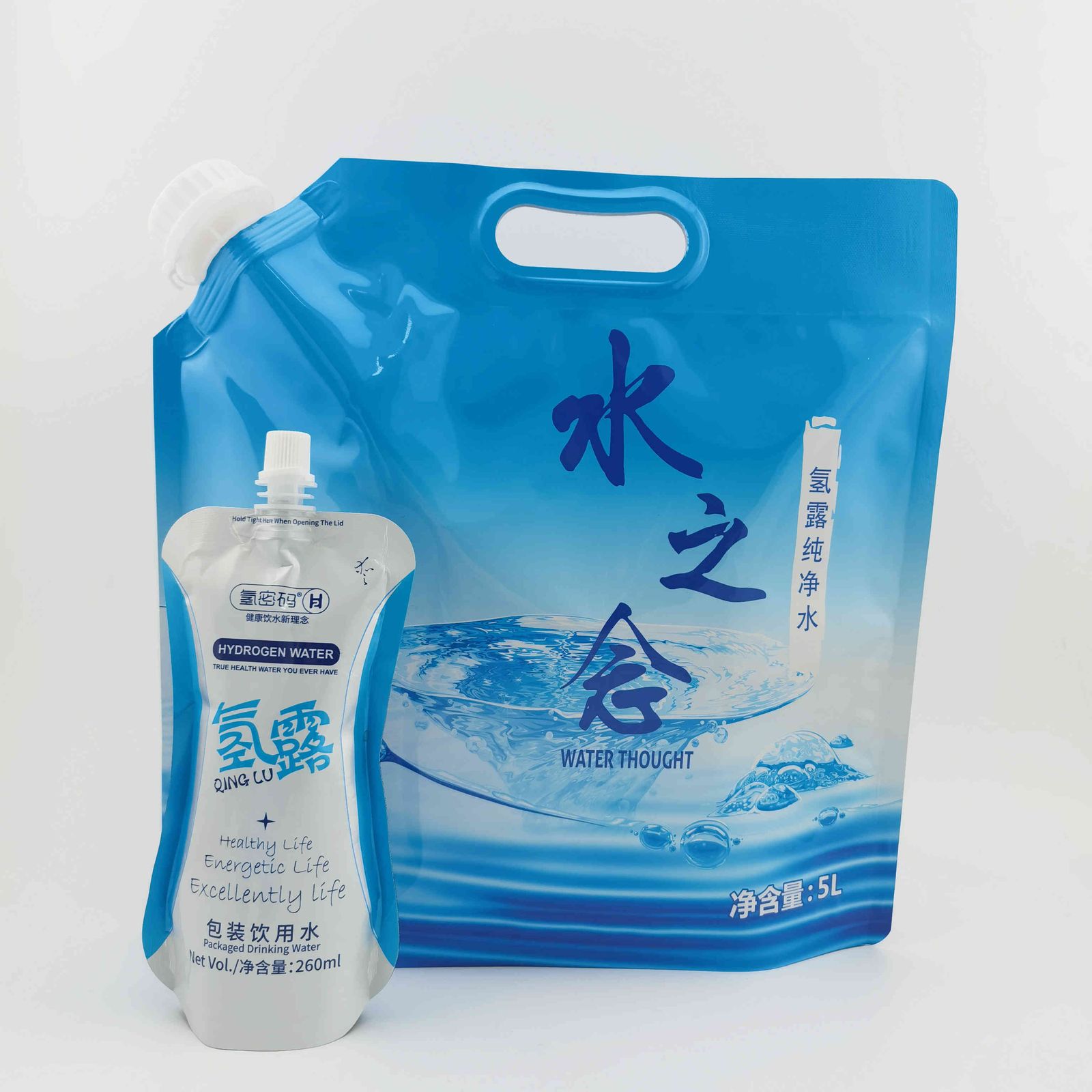 定制手提饮用水自立吸嘴袋 5L户外便捷折叠水袋 避光防渗漏储水袋