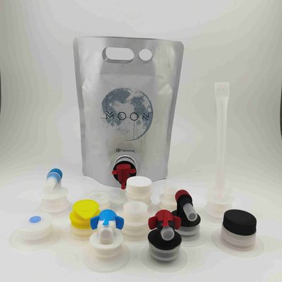 Custom Foil Stand-up Pouch 1 L, 2 L with Valve for Red Wine and Juice
