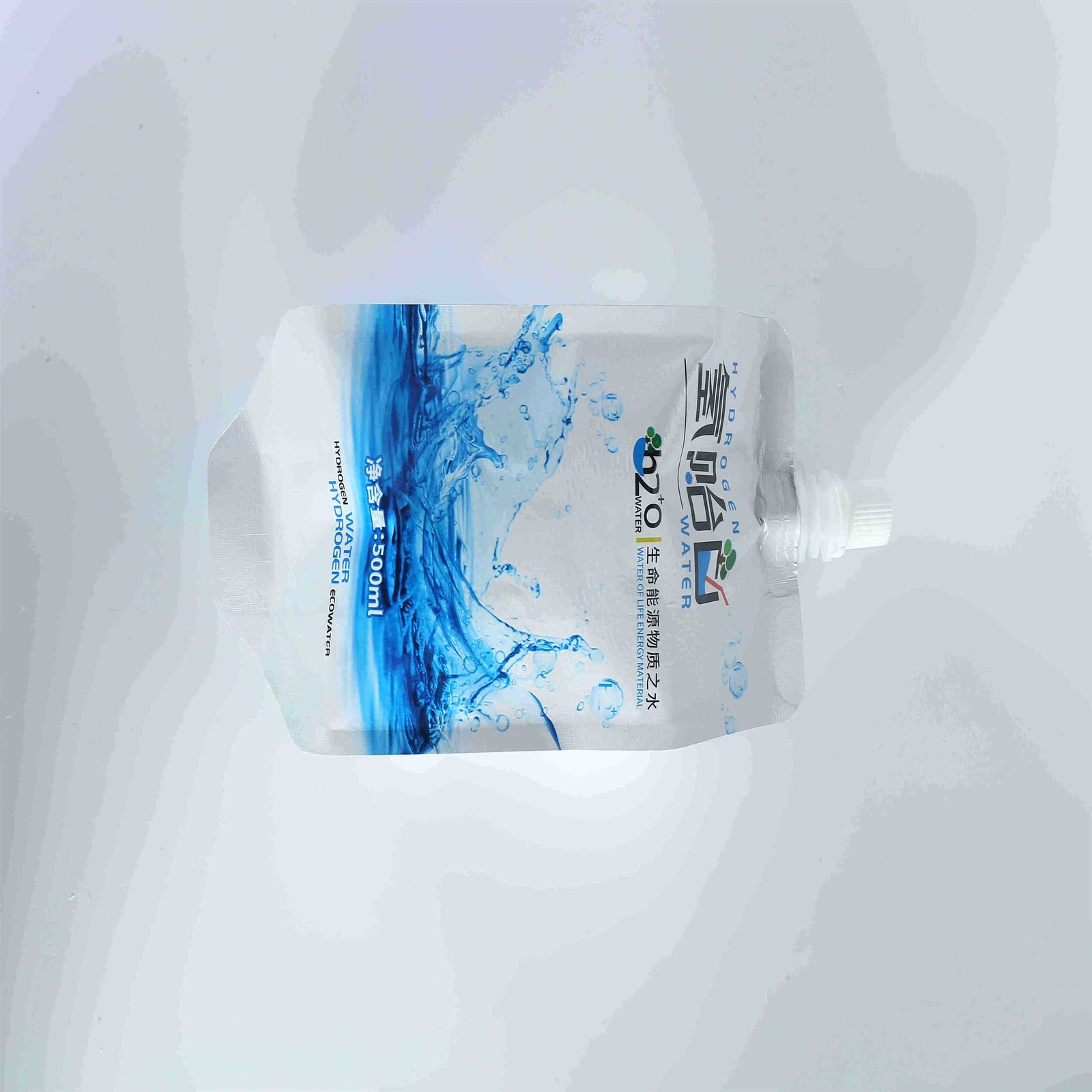 Custom Pure-Aluminium Spout Pouch 550 ml for Hydrogen-Rich Water
