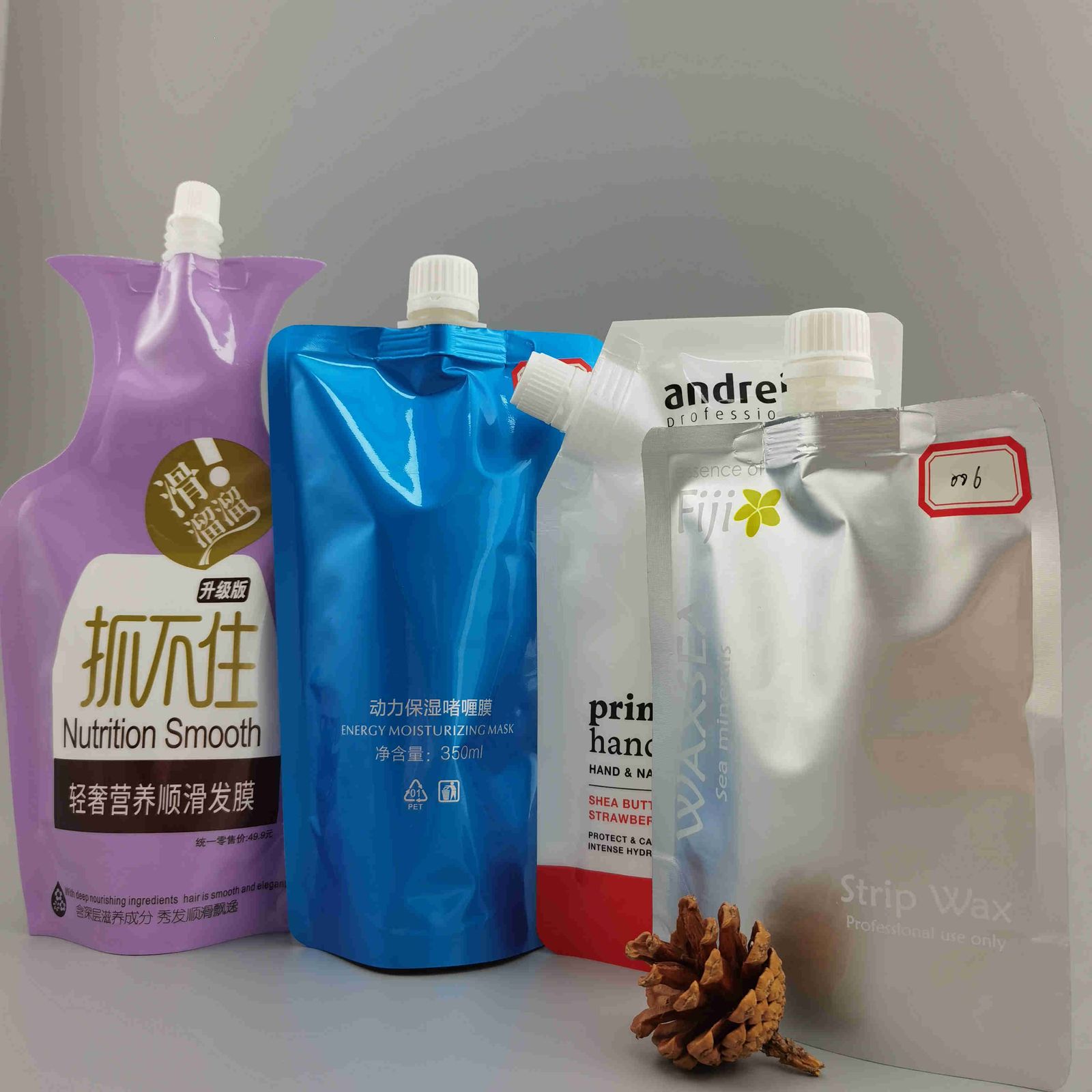 厂家定制logo自立吸嘴护发素包装袋沐浴露烫发膏铝箔复合包装袋