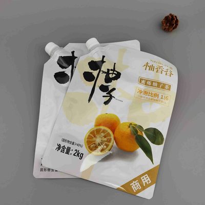 液体自立吸嘴袋柚子茶饮料果汁包装袋液体食品类吸嘴自立包装袋彩印