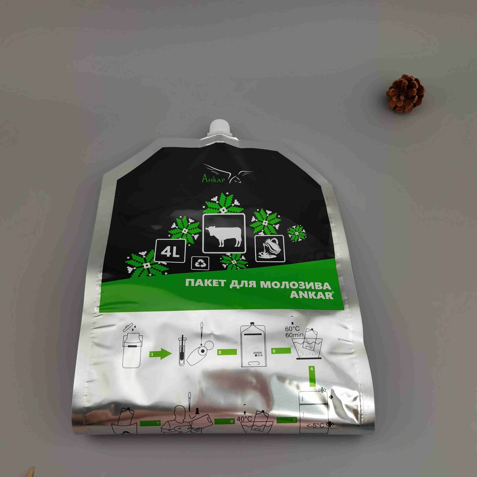 4L铝箔犊牛初乳袋储存牛初乳保鲜灌服冷藏牛犊初乳袋配导流管