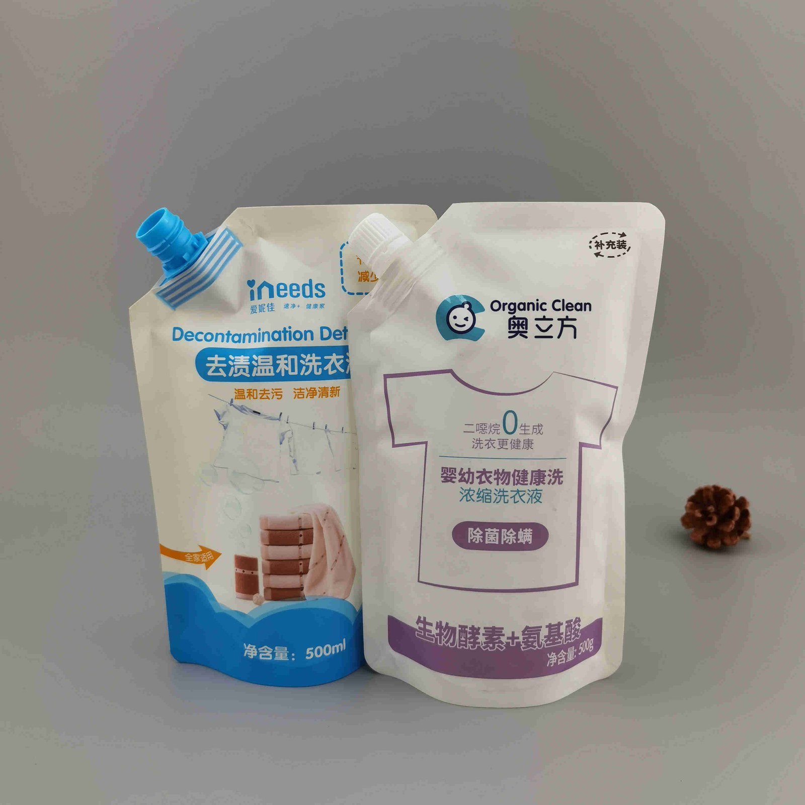 工厂定制洗衣液吸嘴自立袋日化用品塑料包装袋洗手液补充装包装袋