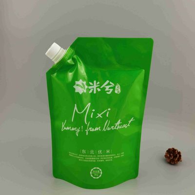 Custom Food-Grade Stand-up Pouch 300 ml with Spout for Soy Milk