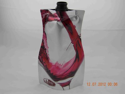 异形食品级铝箔红酒包装自立吸嘴袋红酒饮料饮品软包装袋