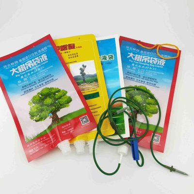 大树吊针袋定制厂家 园林植物输液吸嘴吊袋 果树吊针营养液包装袋
