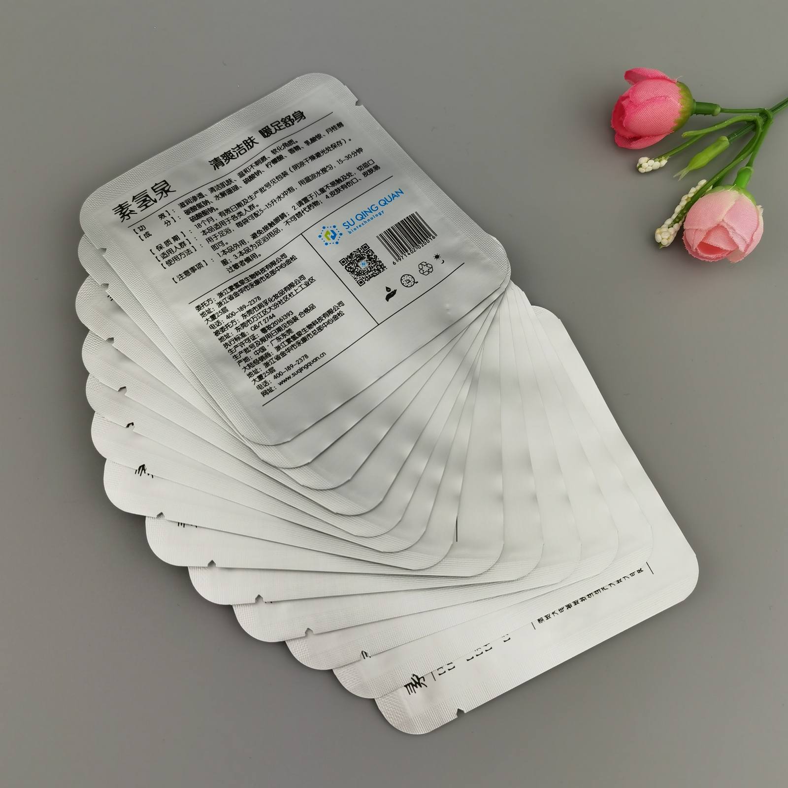 Custom Foil Face-Mask Pouch, Heavy-Duty for Sheet Mask and Tea