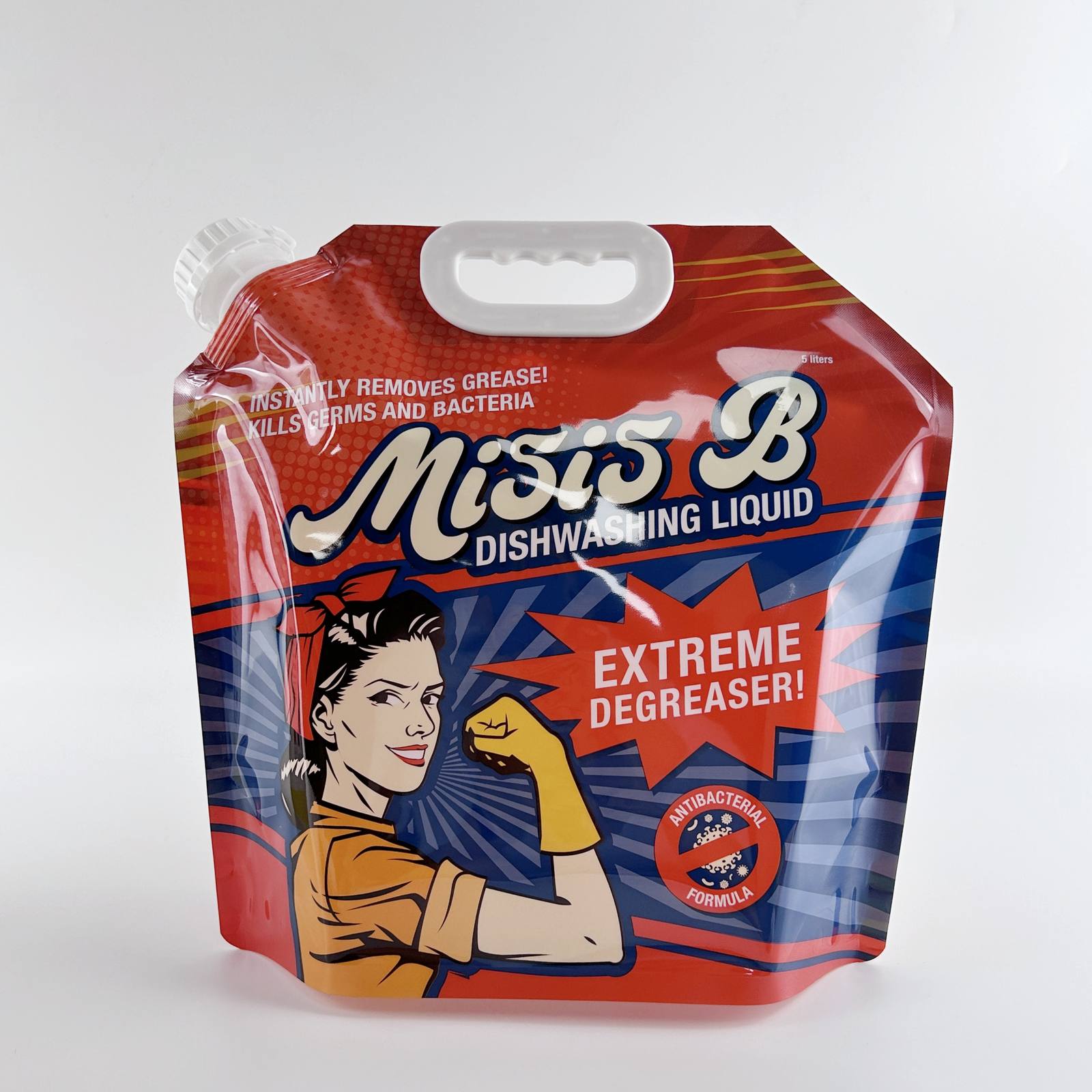 Custom Stand-up Spout Pouch 5 L, Single-Use, Portable for Liquids